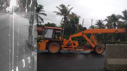 റോഡരികിൽ നിർത്തിയിട്ടതാ, രാവിലെ കാണാനില്ല; കണ്ണൂരിൽ കള്ളന്മാർ കൊണ്ടുപോയത് ക്രെയ്ൻ! സിസിടിവി ദൃശ്യം പുറത്ത്