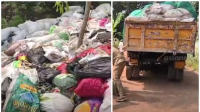 തമിഴ്നാട്ടിൽ പരിശോധന തുടങ്ങിയതോടെ പുതിയ പരിപാടി അതിർത്തിയിൽ കുഴിച്ചുമൂടൽ; പട്ടാപ്പകലും മാലിന്യവുമായി ലോറി