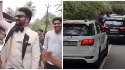 വിവാഹ ആഘോഷത്തിനിടെ റീൽസ് ചിത്രീകരിക്കാൻ അപകട യാത്ര; വരനും കാറിൽ സഞ്ചരിച്ച യുവാക്കൾക്കുമെതിരെ കേസ്