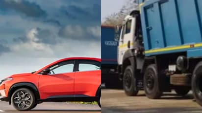 "ടാറ്റാച്ചേട്ടൻ പവറേഷല്ലേ പവറേഷ്..!" 42,000 കിലോ ഭാരമുള്ള മൂന്നു ട്രക്കുകളെ ഒറ്റയ്ക്ക് കെട്ടിവലിച്ച് കർവ്വ്