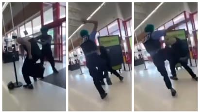 ഡാന്‍സിംഗ് സർദാർജി; കാനഡയിൽ വച്ച് ഇന്ത്യൻ വംശജനായ സുരക്ഷാ ഉദ്യോഗസ്ഥൻ ഒരാളെ അടിച്ച് ഓടിക്കുന്ന വീഡിയോ വൈറൽ