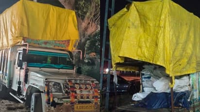 രാജസ്ഥാൻ രജിസ്ട്രേഷനിലുള്ള പിക്കപ്പ് വാൻ എംവിഡി തടഞ്ഞു; വാഹനമോടിച്ച 'കുട്ടി' ഡ്രൈവർ ഓടി രക്ഷപ്പെട്ടു