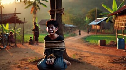 Uttar Pradesh: Minor tied to tree, assaulted over pipe-breaking allegation in Kaushambi; Probe begins (WATCH)