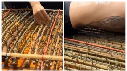 ജീവിതത്തിലെ തീരാപ്രശ്നങ്ങള്ക്ക് പരിഹാരവും ഭാഗ്യവും തേടി മുള്ള് കിടക്കയില് ഉരുള്ളുന്നവര്; വീഡിയോ