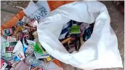 നാദാപുരത്തെ തോട്ടിലൊരു വലിയ ചാക്ക്, നാട്ടുകാർ പഞ്ചായത്തിൽ അറിയിച്ചു, പരിശോധനയിൽ കണ്ടത് ബ്യൂട്ടിപാർലർ മാലിന്യം