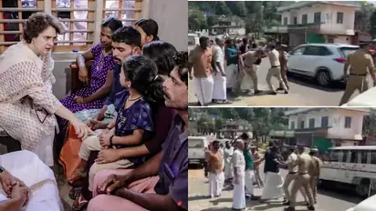 Kerala: CPM workers wave black flags at Priyanka Gandhi over delayed visit to Wayanad after fatal tiger attack