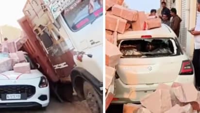 മാരുതി സ്വിഫ്റ്റിന് മുകളിൽ ഇഷ്ടിക ലോറി മറിഞ്ഞു! പിന്നെ സംഭവിച്ചതൊക്കെ അവിശ്വസനീയം!