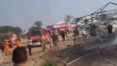 Fire erupts in tents at Prayagraj's Maha Kumbh mela, no casualties reported (WATCH)