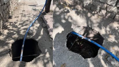 വഴിയരികിൽ ഭീമൻ ഗർത്തം, തൊട്ടടുത്ത് സ്കൂൾ, വൈറലായി പോസ്റ്റ്, സംഭവം ബെംഗളൂരുവിൽ