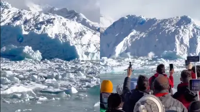 Tourists stunned by rare sight of rotating iceberg in Argentina, WATCH viral video