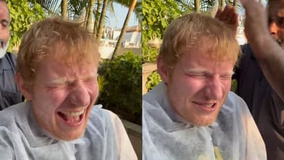 WATCH: Ed Sheeran enjoys Indian tour; singer shares fun video of head massage