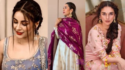 simple hairstyle with kurti