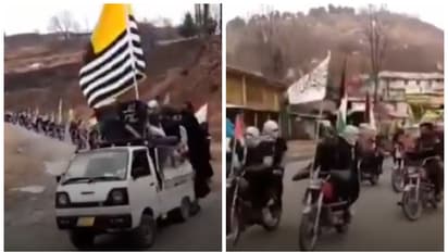 പാക് അധീന കശ്മീരിൽ ഇന്ത്യാ വിരുദ്ധ സമ്മേളനം; പങ്കെടുത്ത് ഹമാസ് നേതാക്കൾ, ബൈക്ക് റാലി നടത്തി ഭീകരർ