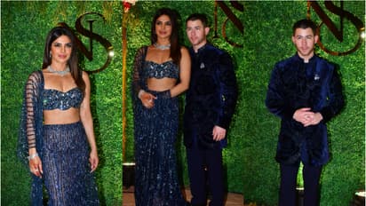 [PHOTOS] Priyanka Chopra, Nick Jonas choose Falguni Shane Peecock couture for Siddharth's Sangeet ceremony