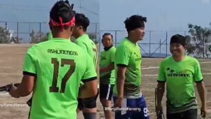 മണിപ്പൂരിൽ ഫുട്ബോൾ ഗ്രൗണ്ടിൽ തോക്കുധാരികളായ ചെറുപ്പക്കാർ; വീഡിയോ വൈറലാകുന്നു