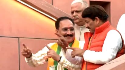 BJP sweeps Delhi: Virendra Sachdeva, Manoj Tiwari, Bansuri Swaraj & more dance at party HQ; WATCH viral video