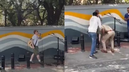 ബെംഗളുരു സ്ട്രീറ്റിൽ സര്‍പ്രൈസ് പാട്ട്, മൈക്ക് ഊരിമാറ്റി ഓടിച്ച് പൊലീസ്; ആളാരെന്നോ? ഇതിഹാസ ഗായകൻ എഡ് ഷീരാൻ