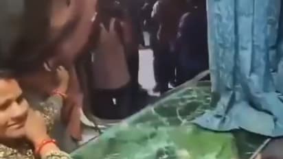 Passengers headed to Prayagraj break glass windows of train at Bihar station amid Maha Kumbh rush (WATCH)