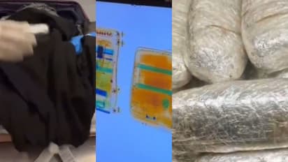 എയർപോർട്ടിലിറങ്ങിയ യാത്രക്കാരന്‍റെ ലഗേജിൽ സംശയം; പെട്ടി തുറന്ന് നോക്കിയപ്പോൾ തുണികൾക്കുള്ളിൽ പൊതിഞ്ഞ കഞ്ചാവ്