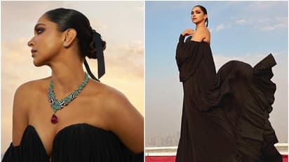 [PHOTOS} Deepika Padukone shares heart-racing photos in plunging black-gown
