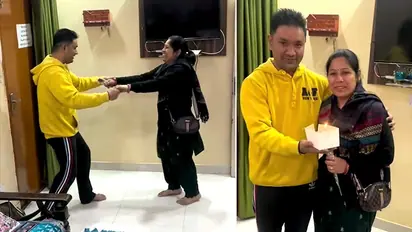 Valentine's Day Viral Video: Woman’s priceless reaction to husband & son’s surprise melts hearts (WATCH)