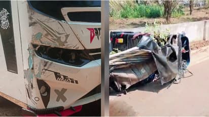 ടൂറിസ്റ്റ് ബസും ഓട്ടോറിക്ഷയും കൂട്ടിയിടിച്ച് അപകടം: അധ്യാപികക്ക് ദാരുണാന്ത്യം, ഭർത്താവടക്കം 2 പേർക്ക് പരിക്ക്