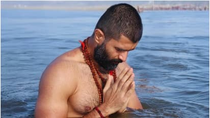 Vijay Deverakonda takes holy dip with family at Maha Kumbh 2025 | See Photos