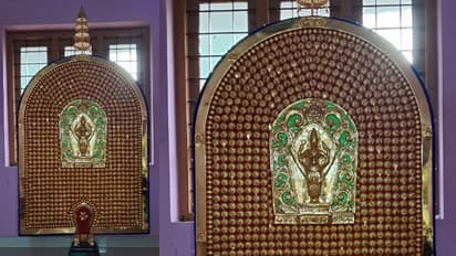 ഉത്രാളിക്കാവ് പൂരം; 14 ഗ്രാം സ്വർണ്ണം പൂശി, 120 വർഷം പഴക്കമുള്ള തിടമ്പ് പുതുക്കിപ്പണിത് വടക്കാഞ്ചേരി ദേശം