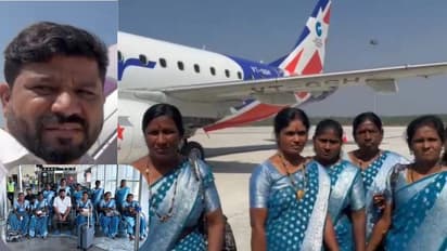 ಜಮೀನಿಗೆ ಕೂಲಿ ಕೆಲಸಕ್ಕೆ ಬಂದ ಮಹಿಳೆಯರನ್ನು ವಿಮಾನದಲ್ಲಿ ಟೂರ್ ಮಾಡಿಸಿದ ಹರಪನಹಳ್ಳಿ ರೈತ!