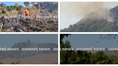 12 ഹെക്ടർ ഇന്നലെ തീയിൽ കത്തിയമർന്നു, കമ്പമലയിൽ ഇന്നും തീപിടുത്തം; സ്വാഭാവികമല്ല, ദുരൂഹതയെന്ന് ഡിഎഫ്ഒ