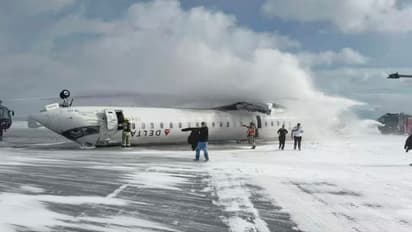 ಲ್ಯಾಂಡಿಂಗ್ ವೇಳೆ ವಿಮಾನ ಉಲ್ಟಾಪಲ್ಟಾ, ಬೆಂಕಿ ಹತ್ತಿಕೊಂಡರೂ 80 ಜನ ಪವಾಡದಂತೆ ಪಾರು