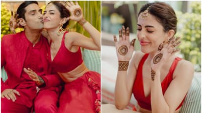 Prateik Babbar, Priya Banerjee drop gorgeous pics from their mehendi ceremony– Check out
