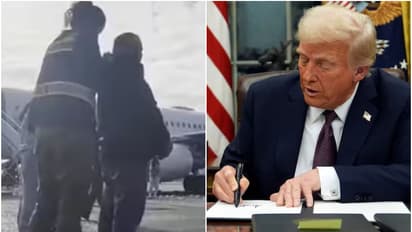 കൈവിലങ്ങും ചങ്ങലയും ആഘോഷമാക്കി അമേരിക്കയുടെ ആഗോള പ്രചരണം, ഇന്ത്യയിലേക്ക് കൂടുതൽ 'കുടിയേറ്റ' വിമാനമെത്തും