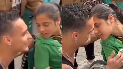 Antony's heartwarming reaction as disabled fan tries to kiss on-loan Man United winger wins hearts (WATCH)