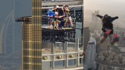 ബുർജ് ഖലീഫയ്ക്ക് മുകളിൽ നിന്ന് താഴേക്കൊരു 'വൈറൽ' ചാട്ടം; അവിശ്വസനീയമായ വീഡിയോ പങ്കുവെച്ച് ശൈഖ് ഹംദാൻ