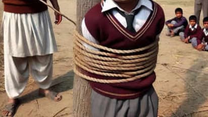 UP school SHOCKER! Teacher ties Class 2 student to tree, beats him with stick for not studying