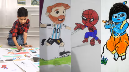 വെറും 6 വയസ്, ചിത്രരചന പഠിച്ചിട്ടില്ല; ആരെയും അമ്പരപ്പിക്കും കുഞ്ഞ് അയാൻ വരച്ച ചിത്രങ്ങൾ