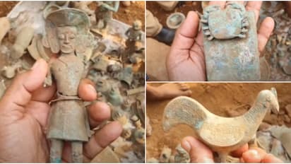 വീട് നിർമിക്കാൻ മണ്ണ് മാറ്റിയപ്പോൾ കിട്ടിയത് നിരവധി പുരാവസ്തുക്കൾ; 17ാം നൂറ്റാണ്ടിലെ നേർച്ചരൂപങ്ങളെന്ന് നിഗമനം