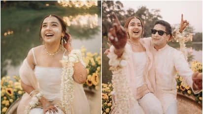 Prajakta Koli ditches yellow, wears stunning white kurta for Haldi ceremony; pictures go VIRAL [PHOTOS]