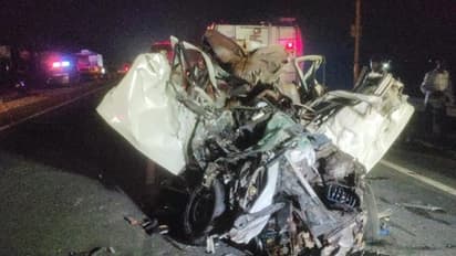 அதிகாலையிலேயே கோர விபத்து! 5 பேர் உடல் நசுங்கி ரத்த வெள்ளத்தில் பலி! நடந்தது என்ன?