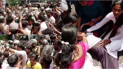 തലസ്ഥാനത്ത് യൂത്ത് കോൺഗ്രസ് മാർച്ചിൽ സംഘർഷം; സ്ഥലത്ത് സംഘർഷാവസ്ഥ, സെക്രട്ടേറിയറ്റിലേക്ക് ചാടിക്കയറാൻ ശ്രമം