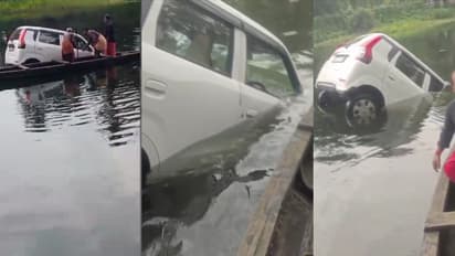 കാറിൽ ഒന്ന് നീന്താനിറങ്ങിയതാ! മദ്യലഹരിയിൽ യുവാവ് കാർ പുഴയിലേക്ക് ഓടിച്ചിറക്കി, രക്ഷപ്പെടുത്തിയവർക്ക് ചീത്തവിളി