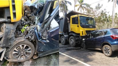 കണ്ണൂർ മാത്തിലിൽ കാറും ടോറസ് ലോറിയും കൂട്ടിയിടിച്ച് അപകടം; കാർ ഡ്രൈവർ മരിച്ചു