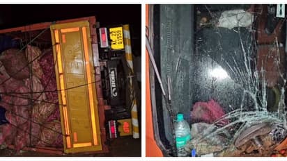 താമരശ്ശേരിയിൽ പച്ചക്കറി ലോറി മറിഞ്ഞ് അപകടം; തിരുവനന്തപുരം സ്വദേശികളായ ഡ്രൈവർക്കും ക്ലീനർക്കും പരിക്ക്