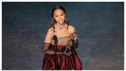 Oscars 2025: "Proud child of immigrant parents", says Zoe Saldana as she wins her first award
