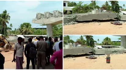ആലപ്പുഴ ബൈപ്പാസ് മേൽപ്പാലം നിർമ്മാണ പ്രവർത്തനത്തിനിടെ ഗർഡറുകൾ തകർന്ന് വീണു; നിലംപതിച്ചത് നാല് ഗർഡറുകൾ