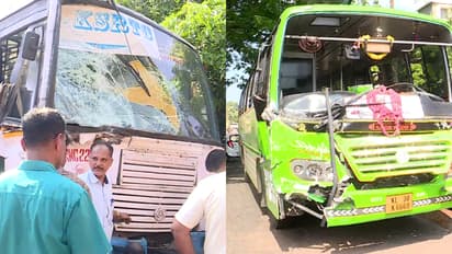 തമ്പാനൂരിൽ കെഎസ്ആർടിസി ബസും സ്വകാര്യ ബസും കൂട്ടിയിടിച്ച് അപകടം: 21 യാത്രക്കാർക്ക് പരുക്കേറ്റു