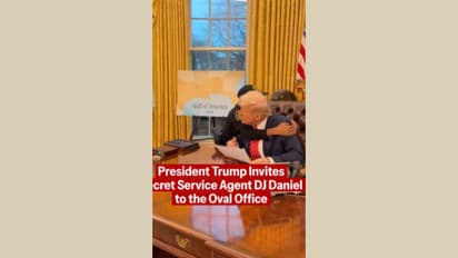 ട്രംപിനെ കെട്ടിപ്പിടിച്ച് ഡിജെ ഡാനിയേല്; 13 കാരന് സാക്ഷാത്കരിച്ചത് വലിയ സ്വപ്നം