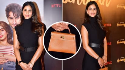  Suhana Khan turns heads at Nadaaniyan screening with her Rs 22 lakh Hermes bag [PHOTOS]
