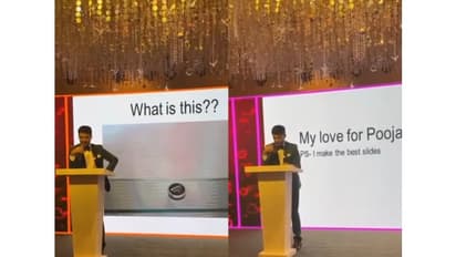 Groom's wedding speech comes with PPT slides, leaves internet in splits (WATCH)